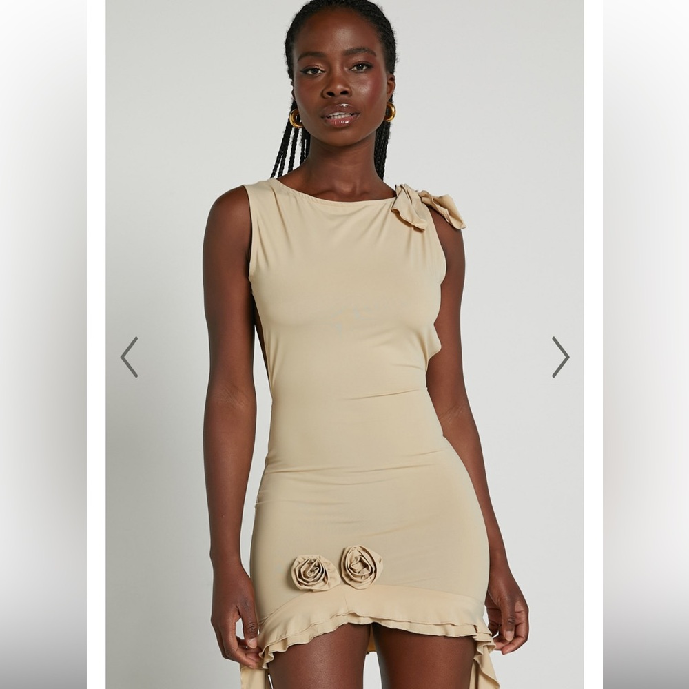 LIONESS - OPULENCE MINI DRESS IN CHAMPAGNE
Size M